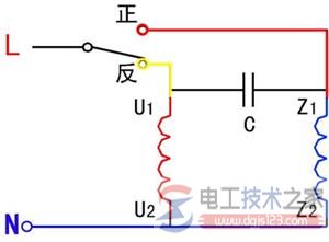 单相异步电动机接线图1