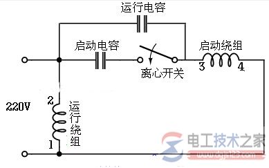 单相电机电容接线图3 